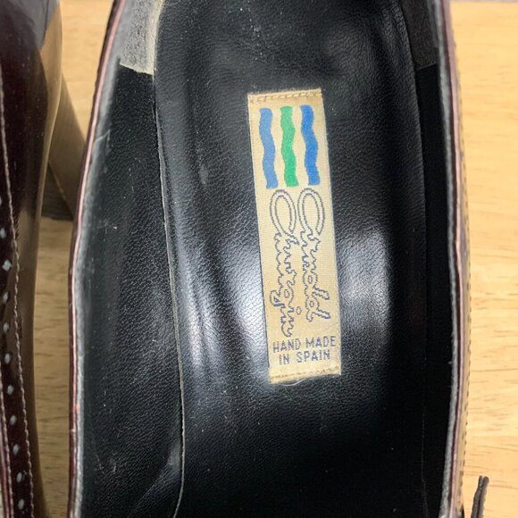 Vintage 90s Arnold Churgin Patent Leather Mid Block Heel Loafer - Picture 11 of 13